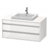 Duravit Ketho - Umývadlová skrinka 50x100x55 cm, 2 zásuvky, lesklá biela KT675502222