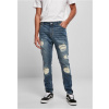 Heavy Destroyed Slim Fit Jeans - realblk heavy destroyed washed 32/32