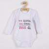 NEW BABY Body s potlačou New Baby 50% MAMIČKA + 50% OTECKO - 100% JA ružové - 56