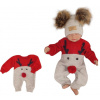 Z&Z Detský pletený Vianočný overálek Baby Sob, červený 80 (9-12m)
