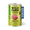 WILD FARM Premium morčacie a teľacie mäso 400g krmivo pre sterilizované mačky