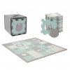KINDERKRAFT Podložka penová puzzle Luno Shapes 185 x 165 cm, 30ks, Premium Variant: Mint