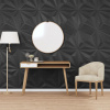 Nástěnné panely 24 ks černé 50 x 50 cm XPS 6 m² hvězda Černý 356935