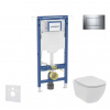 Geberit Duofix Set predstenovej inštalácie, klozetu a dosky Ideal Standard Tesi, tlačidla Sigma30, Rimless, SoftClose, lesklý chróm/chróm mat SANI11CD1100