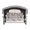 Záhradná hojdačka Ravenna Lux Black Edition s moskytiérou as bočnými stolíkmi G057-06PB PATIO