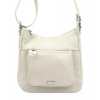 MiaMore Kožená crossbody dámska kabelka krémová