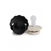 Frigg Dvojbalenie cumlíkov frigg daisy cream/ jet black, +6m, silikón