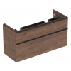 GEBERIT SMYLE SQUARE 118,4 x 47 x 61,7cm skrinka pod dvojumývadlo so zásuvkami, orech hickory, 500.356.JR.1