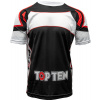TOP TEN T-Shirt “Elastic” - red-black, size L Size: XXL, Color: Black - White