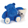 Plyšový hroch s dekou Royal Blue Hippo Chill Histoire d’ Ours modrý 45 cm od 0 mes