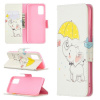 Peňaženkové kožené puzdro na Samsung Galaxy A02s - Umbrella Elephant