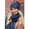 Kamea Grafitová módna dámska zimná čiapka Kamea Leonora, Veľkosť uni, Farba grafitová (odt. tmavošedej)