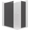 CERANO - Sprchová zástena Walk-in Onyx TL/P - 8 mm - hranatá vzpera - biela matná, grafitové sklo - 110x70 cm