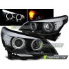 PREDNÉ SVETLÁ ANGEL EYES ČIERNA LED SMEROVKA pre BMW E60/E61 03-07