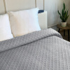Prehoz na posteľ Euromat polyester 220 cm x 240 cm sivý