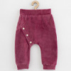 Dojčenské semiškové tepláky New Baby Suede clothes sivá 74 (6-9m) Fialová