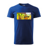 Sablio Tričko s potlačou This is fine - modré 3XL