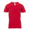 PAYPER V-NECK 000103-0026 / Pánske tričko s krátkym rukávom a výstrihom do V - červená M