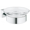 GROHE Essentials Cube 40754001 Mydeľnička s držiakom, chróm/sklo GRO 40754001