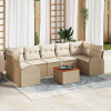 zahrada-XL Súprava záhradných pohoviek 8 pcs Beige, biela 3356216
