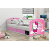 Interbeds LUKI 1 Jednolôžková detská posteľ 80x160 biela Hello Kids