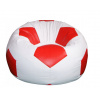 FITMANIA Sedací vak Futbalová LOPTA XXL 450L Vzor: 14 BÍLO-ČERVENÁ různé vzory