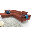 Rohová sedacia súprava Lotos, terakota látka, ľavý roh