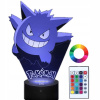 Nočná lampa do detskej izby - Nočná lampa s názvom Pokemon Gengar LED gravírovanie (Nočná lampa s názvom Pokemon Gengar LED gravírovanie)