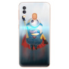 Silikonové pouzdro iSaprio - Samsung Galaxy A40 - Mimons Superman 02 (Odolný silikonový kryt, obal, pouzdro iSaprio - Samsung Galaxy A40 - Mimons Superman 02 - skvělá ochrana a pružnost, stylový UV po