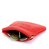 Červený kožený mincovník - pukačka