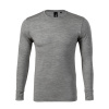 MALFINI PREMIUM MERINO RISE LS 159 / Pánske tričko s dlhým rukávom, merino vlna - tmavosivý melír XL