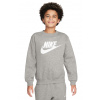 Chlapčené mikiny Nike Kids Sportswear Club Fleece - dark grey heather/white - Sivý (M)