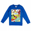 Mikina - Detská mikina vylúčenie veľkosti 164 s dlhým rukávom modrá (Detská mikina rozprávky Spongebob Squantyoports)