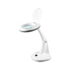 Rebel NAR0460-2 Stolná lampa s lupou 5D, 6W, 450 lm, biela