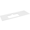 Sapho BRAHEA doska Rockstone s otvorom 131,6x51,5cm, ľavá, biela matná BT132-0101-L