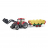 Bruder Traktor Case IH Optum 300 CVX s čelným nakladačom a prepravníkom na balíky ks