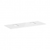 Hansgrohe Xelu Q Doska pod umývadlo 136x55 cm, 2 výrezy, lesklá biela 54125050-HG