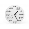 Matematické hodiny klasik Bílá
