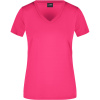James & Nicholson Tričko JN 735 s výstřihem do V, sportovní, krátký rukáv, dámské COT02073504800-pink XS Růžová