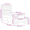 vidaXL Boxspring posteľ s matracom & lavicou Temnosivá 80x200 cm Textília - Sivá - 291766-308512