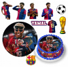 CUKROVÁ TLAČ Jedlý obrázok na tortu LAMINE YAMAL FC BARCELONA + POSTAVIČKY MENO 36