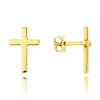 MINET Elegantné zlaté náušnice s krížikom Au 585/1000 1,05 g JMG0185WGE02