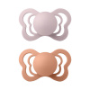BIBS Couture anatomické cumlíky z prírodného kaučuku 2ks - veľkosť 2 - Pink Plum / Peach