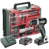 Metabo BS 18 L BL Set aku vrtací šroubovák, 18 V, 2 Ah Li-Ion vč. 2x aku, bezkartáčové, kufřík, vč. nabíječky, vč. příslušenství, 613155710