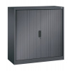 Kancelárska skriňa Omnispace - Sideboard, zalamovacie dvere, 1200 x 420 x 1230 mm, čiernosivá