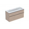 Geberit iCon - Skrinka s dvojumývadlom, 12x5x6 cm, 2 zásuvky, dub 502.338.JH.1