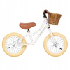 Detský košík na bicykli s bielym kožou (Detský košík na bicykli s bielym kožou)