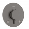 Hansgrohe Ecostat Comfort S Termostatická batéria pod omietku, na 2 spotrebiče, kefovaný čierny chróm 33715340-HG