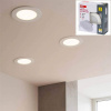 Vodotesné LED bodové svietidlo EMOS 4,5W, 345 lm, 2700K/4000K, IP65: čierne