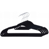 Vešiaky na oblečenie MAXI zamatové, čierne (5 ks)